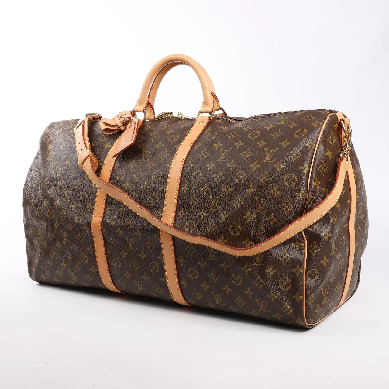 Louis Vuitton Louis Vuitton Monogram Canvas Keepall Bandoulière 60 Travel Bag M41412 Bruin