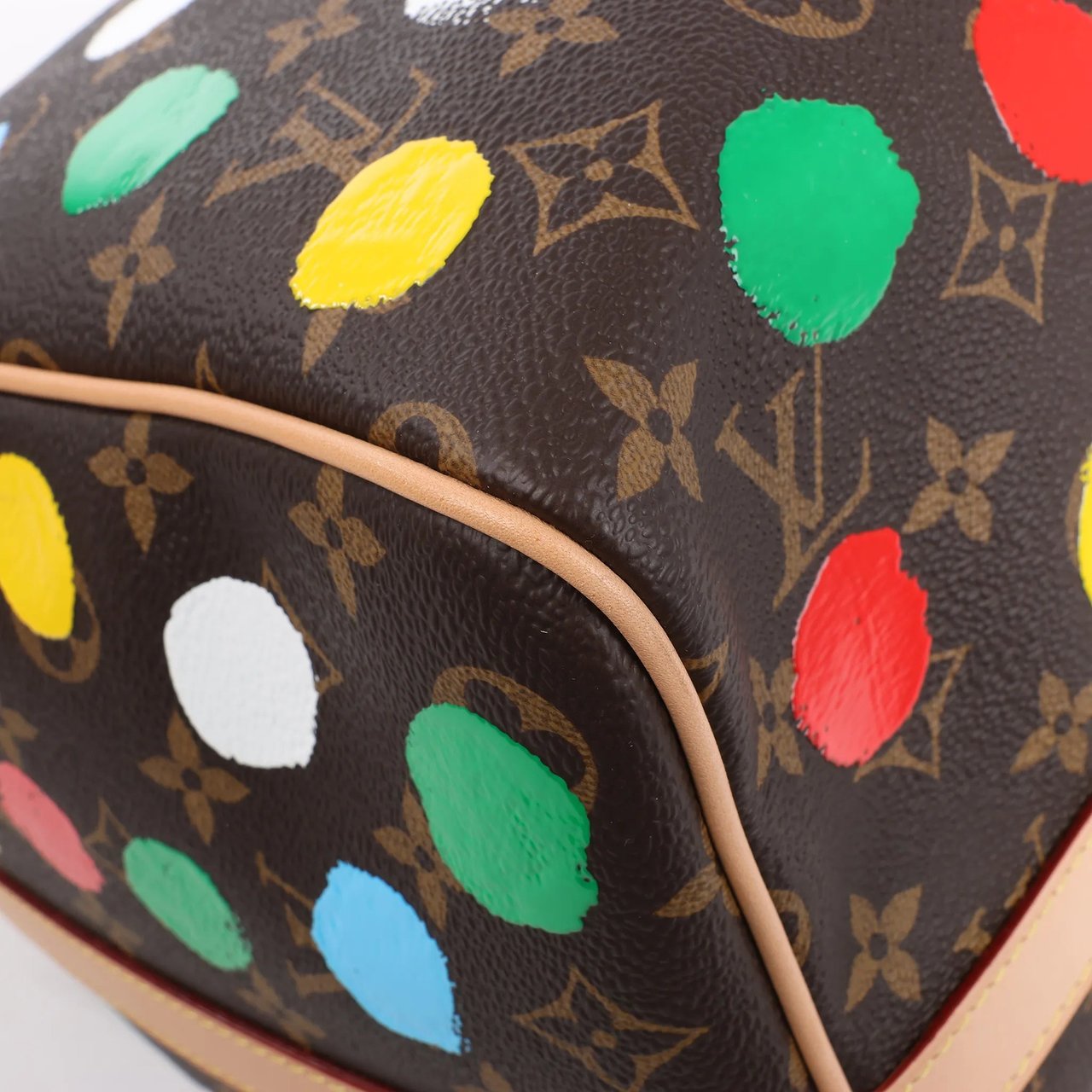 Louis Vuitton Louis Vuitton x Yayoi Kusama Monogram Keepall Bandouliere 45 Travel Bag M46377 Bruin