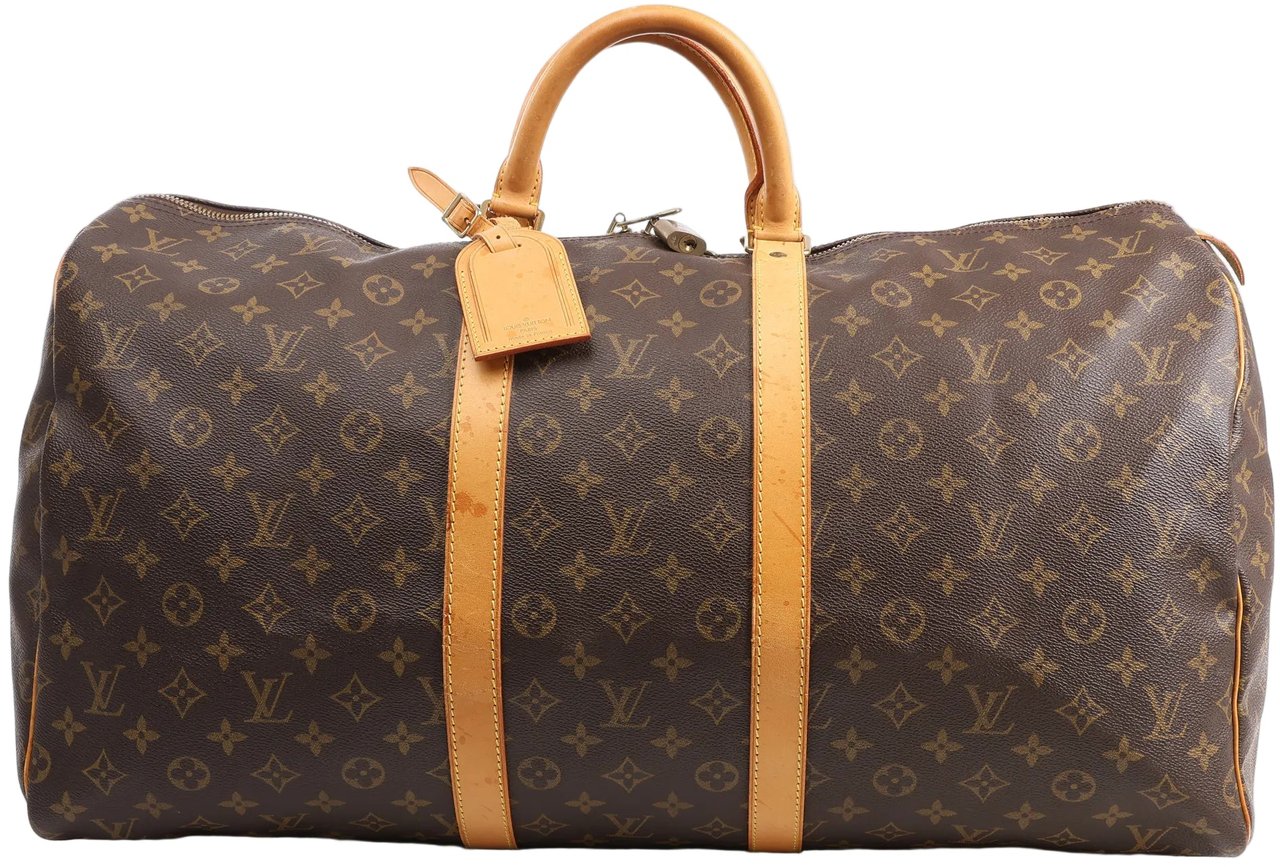 Louis Vuitton Louis Vuitton Monogram Canvas Keepall 55 Travel Bag M41424 Bruin