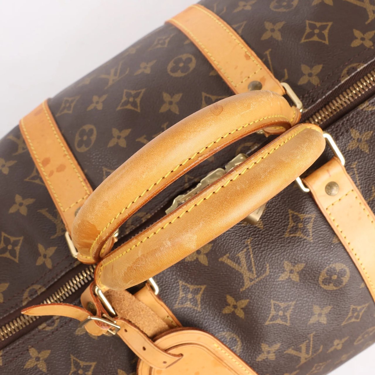 Louis Vuitton Louis Vuitton Monogram Canvas Keepall 55 Travel Bag M41424 Bruin