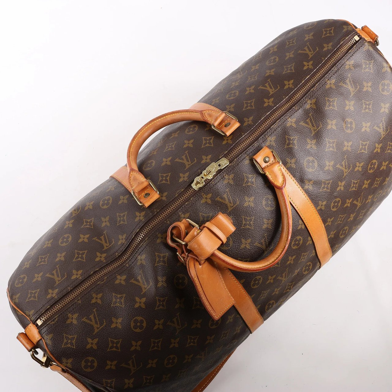 Louis Vuitton Louis Vuitton Monogram Canvas Keepall Bandoulière 60 Travel Bag M41412 Bruin