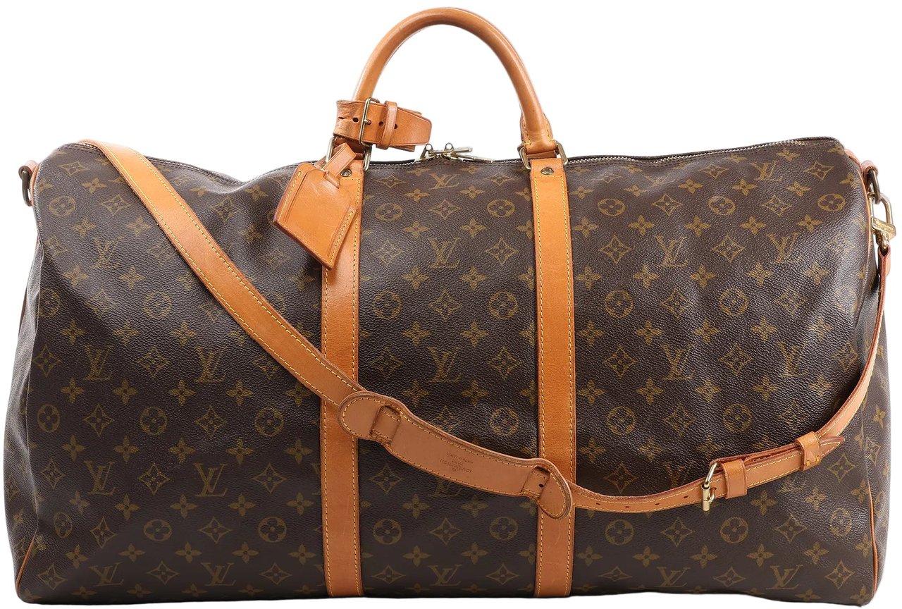 Louis Vuitton Louis Vuitton Monogram Canvas Keepall Bandoulière 60 Travel Bag M41412 Bruin
