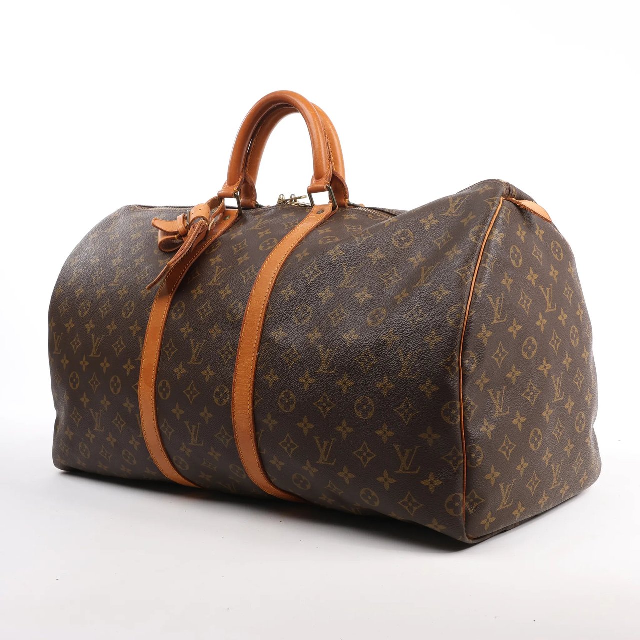 Louis Vuitton Louis Vuitton Monogram Canvas Keepall 55 Travel Bag M41424 Bruin
