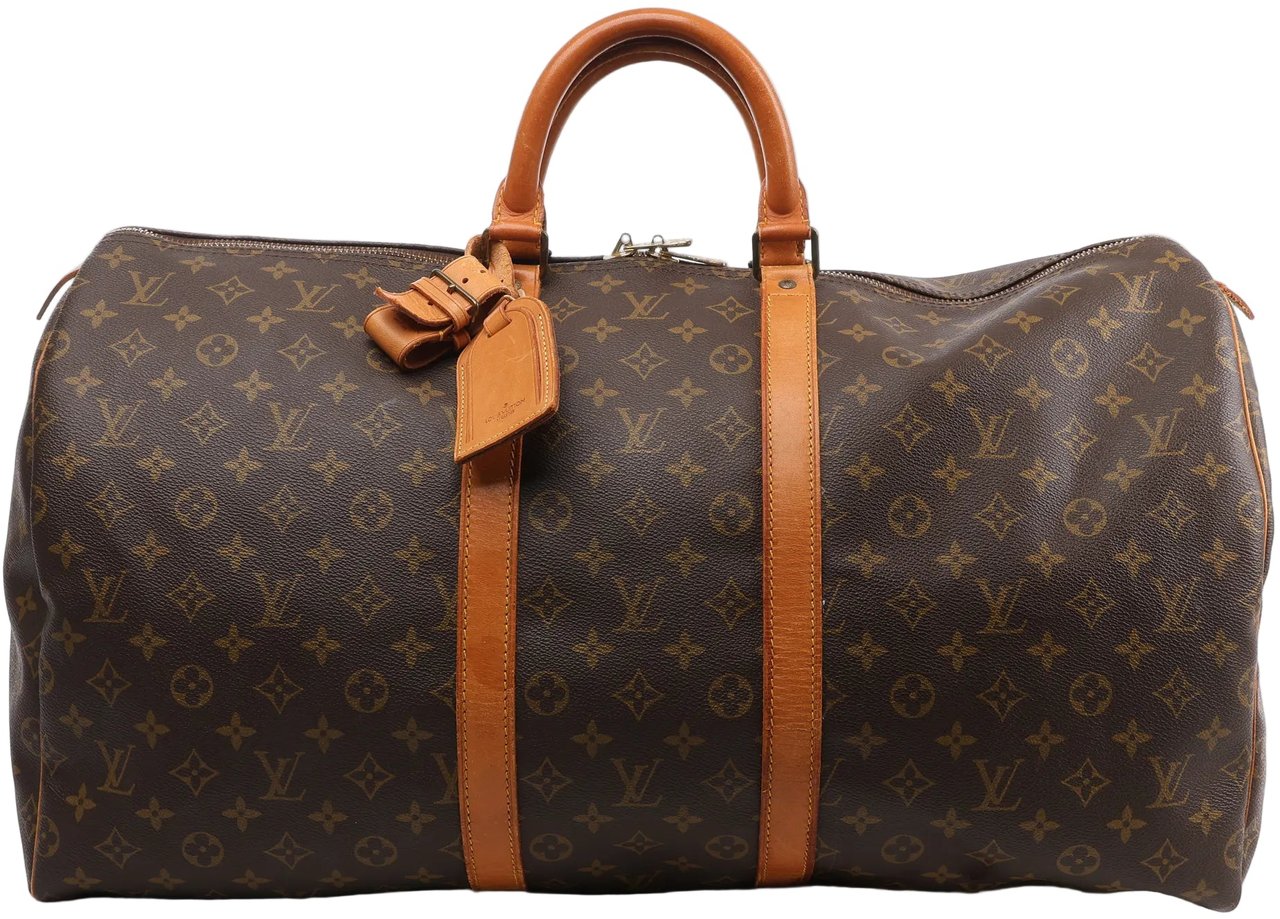 Louis Vuitton Louis Vuitton Monogram Canvas Keepall 55 Travel Bag M41424 Bruin