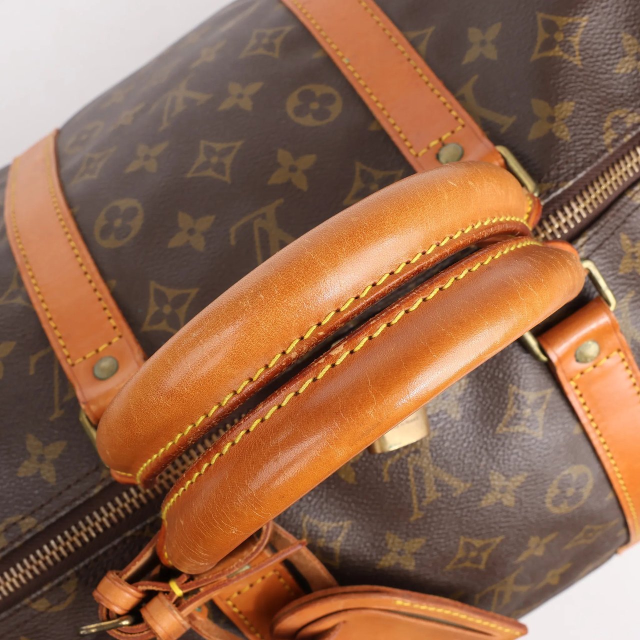 Louis Vuitton Louis Vuitton Monogram Canvas Keepall Bandoulière 55 Travel Bag M41414 Bruin