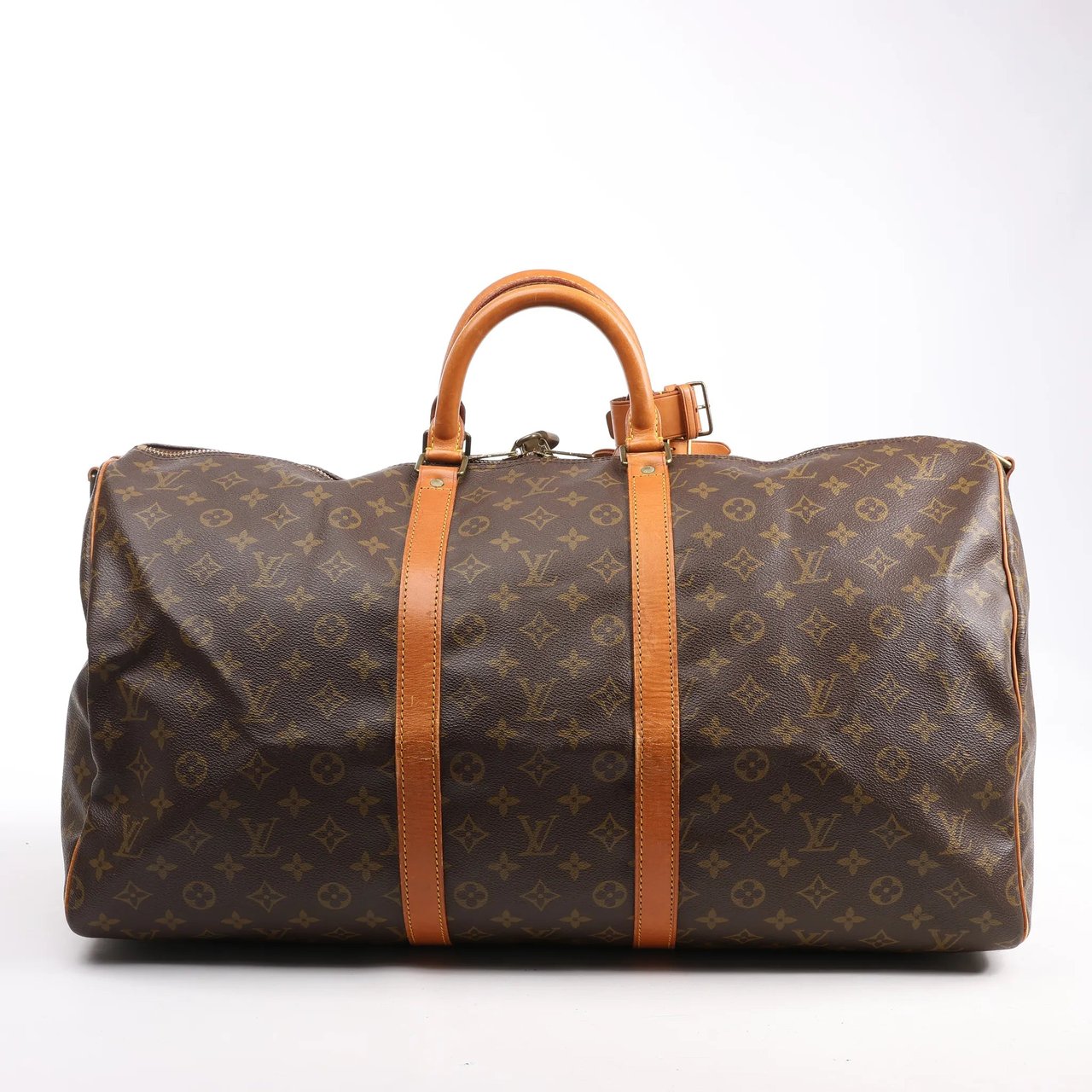 Louis Vuitton Louis Vuitton Monogram Canvas Keepall Bandoulière 55 Travel Bag M41414 Bruin