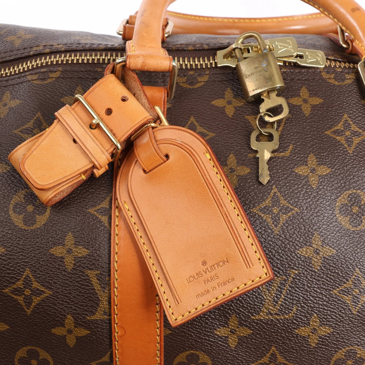 Louis Vuitton Louis Vuitton Monogram Canvas Keepall 55 Travel Bag M41424 Bruin
