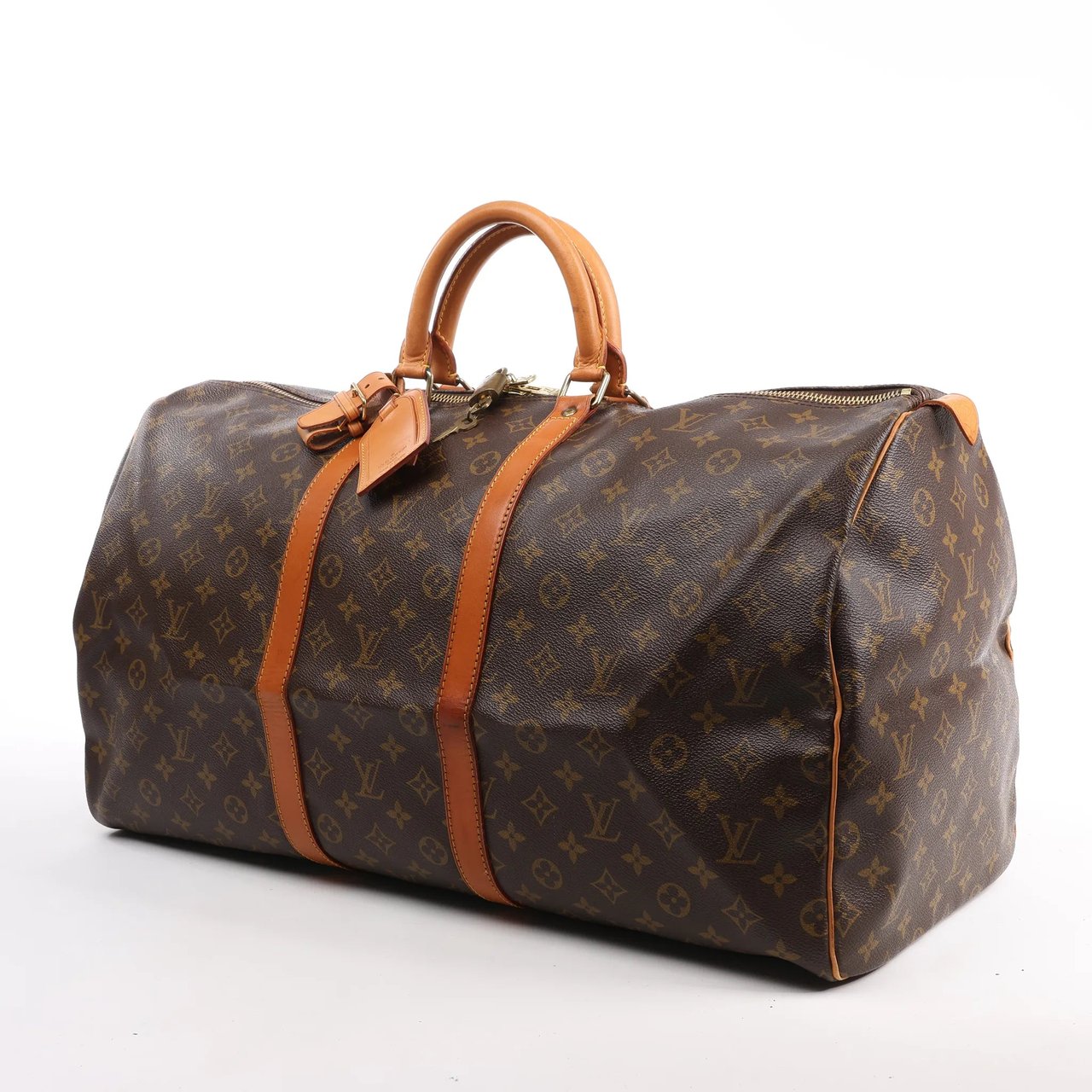 Louis Vuitton Louis Vuitton Monogram Canvas Keepall 55 Travel Bag M41424 Bruin