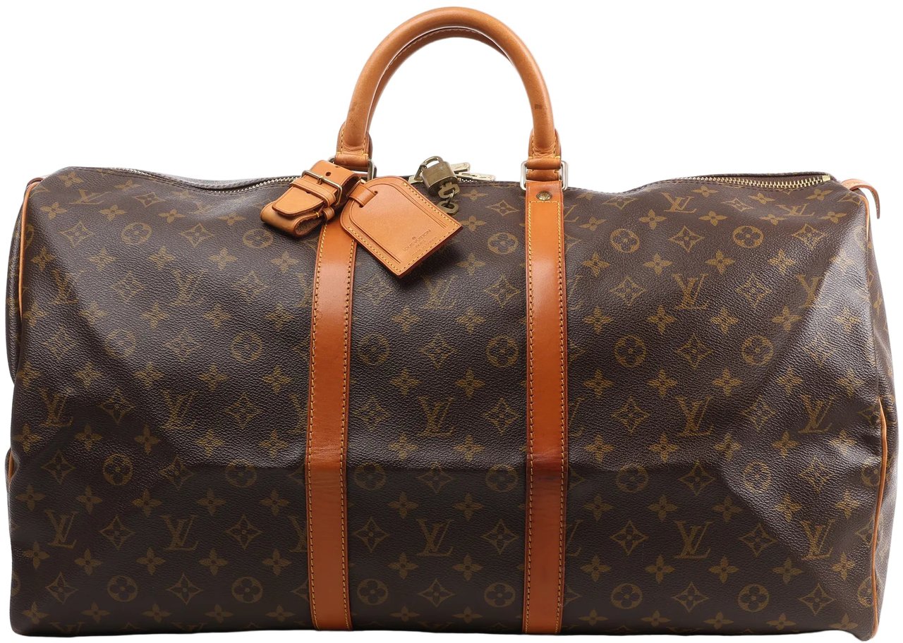 Louis Vuitton Louis Vuitton Monogram Canvas Keepall 55 Travel Bag M41424 Bruin