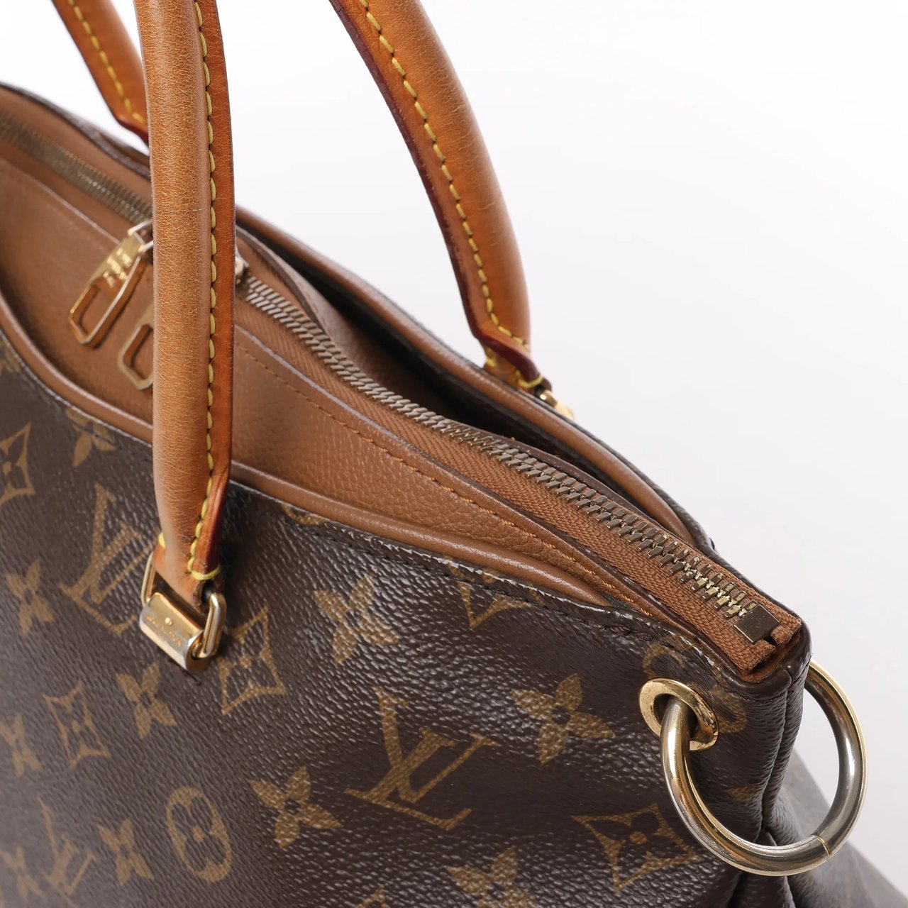 Louis Vuitton Louis Vuitton Monogram Pallas MM 2Way Handbag in Brown M40907 Bruin
