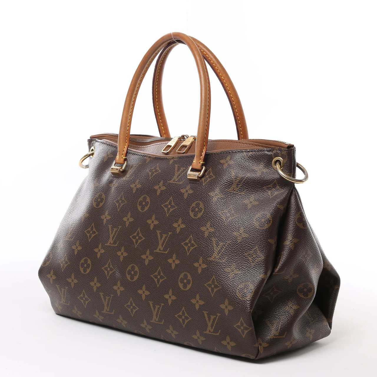 Louis Vuitton Louis Vuitton Monogram Pallas MM 2Way Handbag in Brown M40907 Bruin