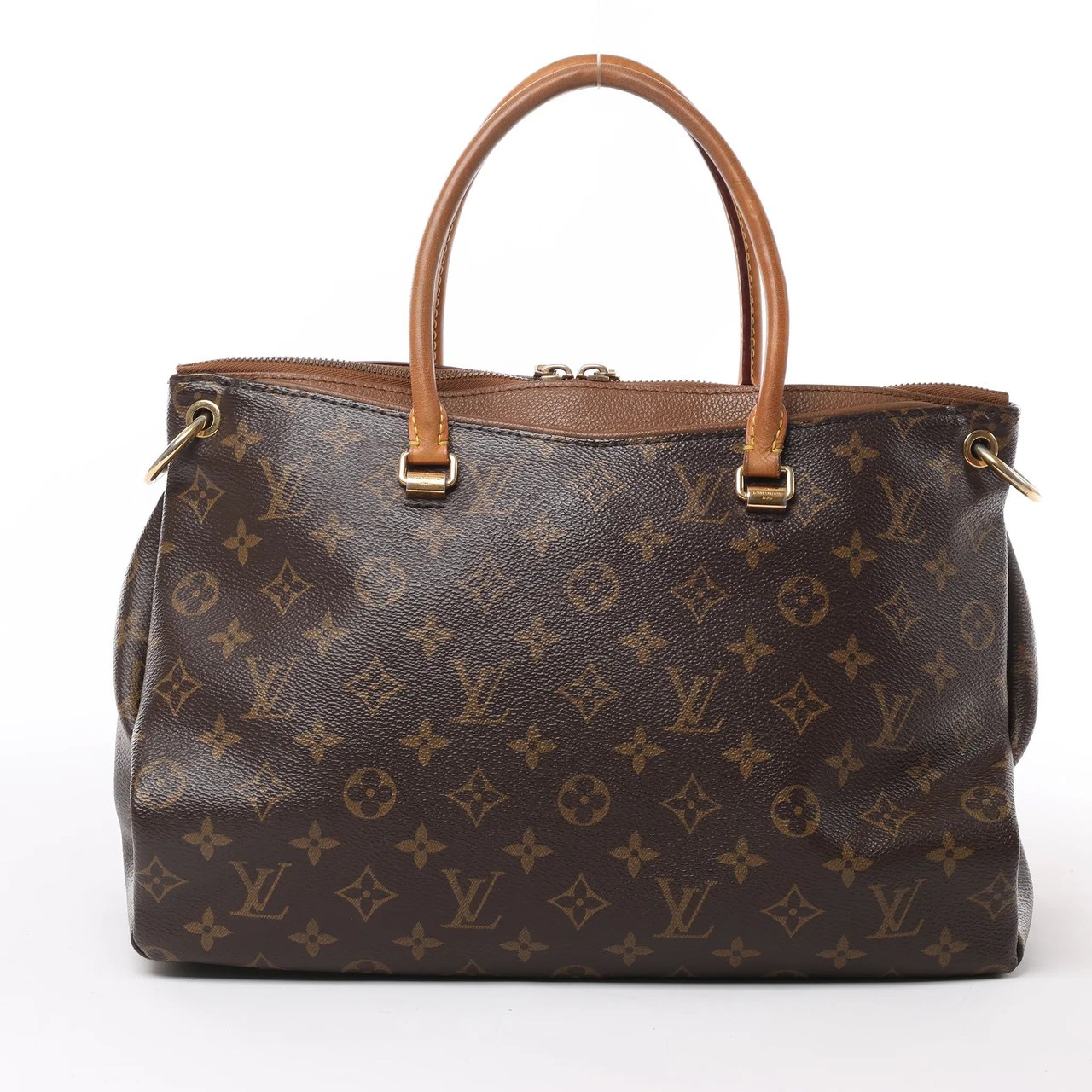 Louis Vuitton Louis Vuitton Monogram Pallas MM 2Way Handbag in Brown M40907 Bruin