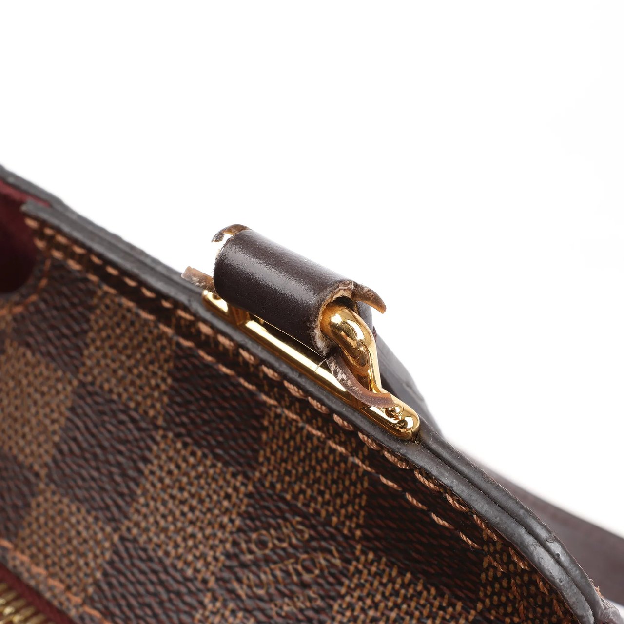 Louis Vuitton Louis Vuitton Jersey Damier x Leather 2Way Shoulder Bag in Brown x Burgundy N44021 Divers