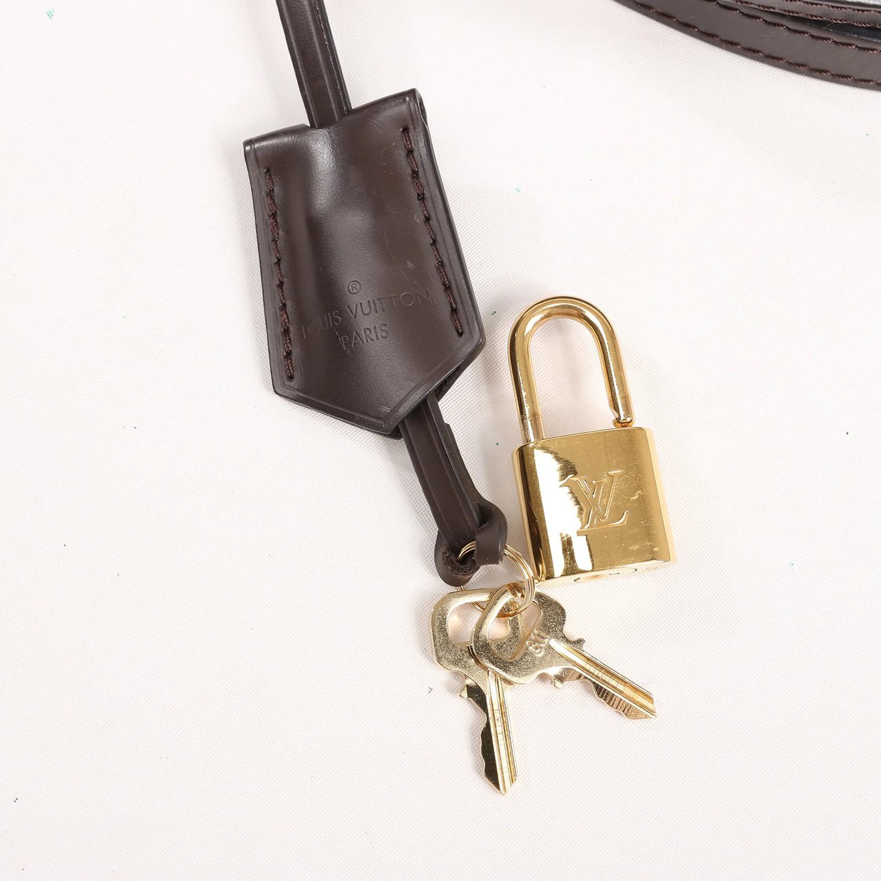 Louis Vuitton Louis Vuitton Jersey Damier x Leather 2Way Shoulder Bag in Brown x Burgundy N44021 Divers