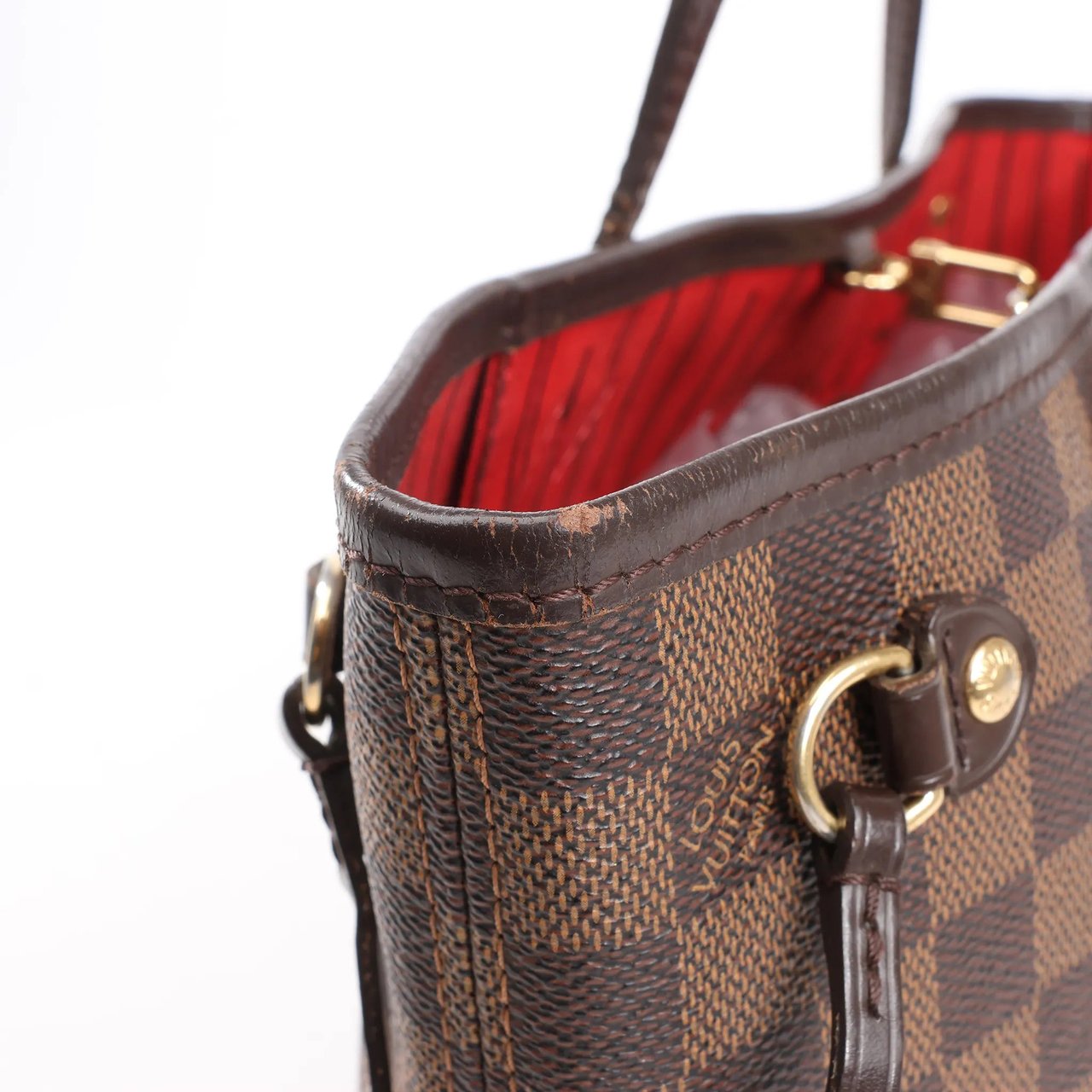 Louis Vuitton Louis Vuitton Damier Ebene Neverfull PM Shoulder Bag in Brown N51109 Bruin