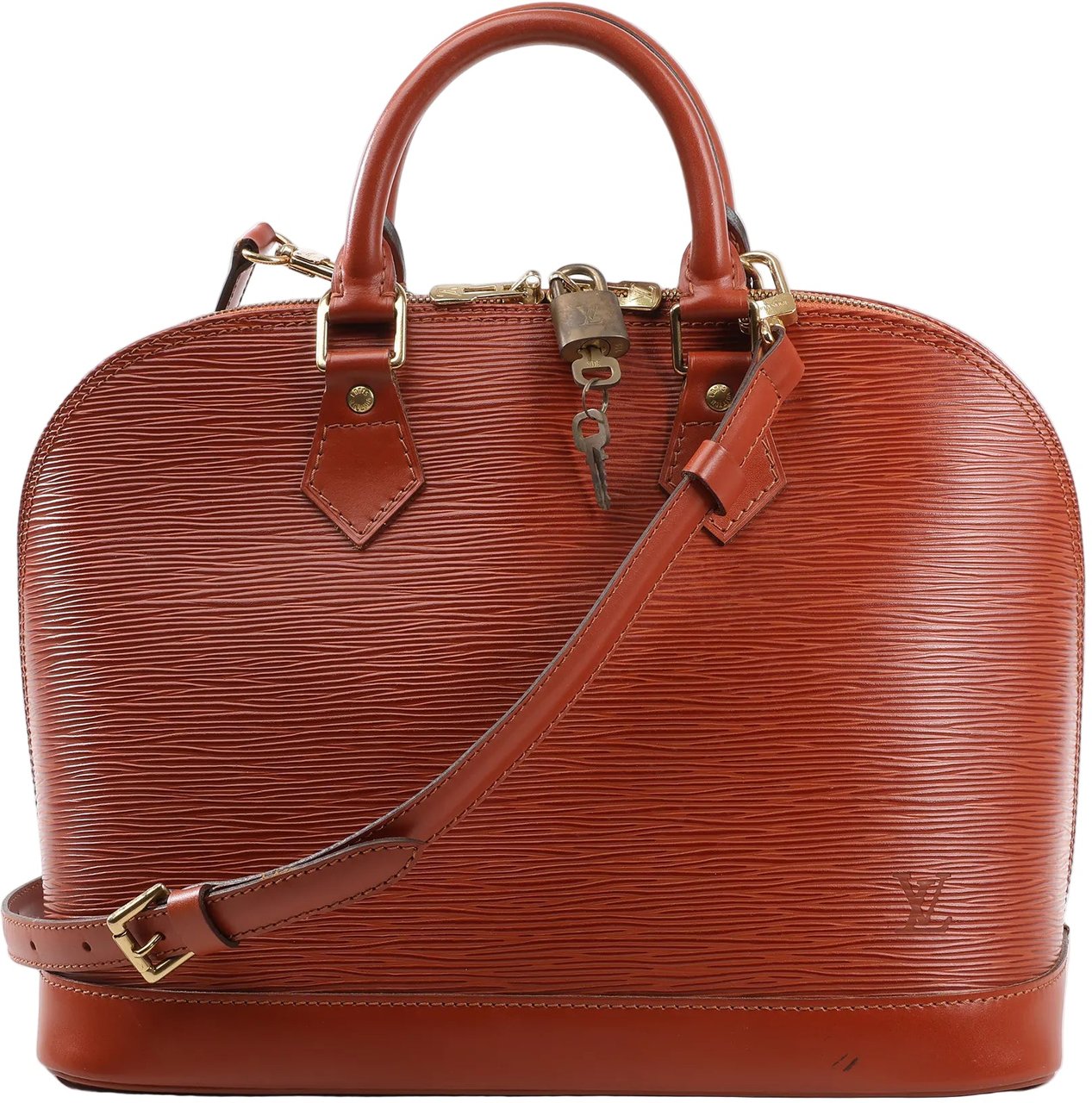 Louis Vuitton Louis Vuitton Epi Leather Alma PM 2Way Handbag in Brown M52143 Bruin
