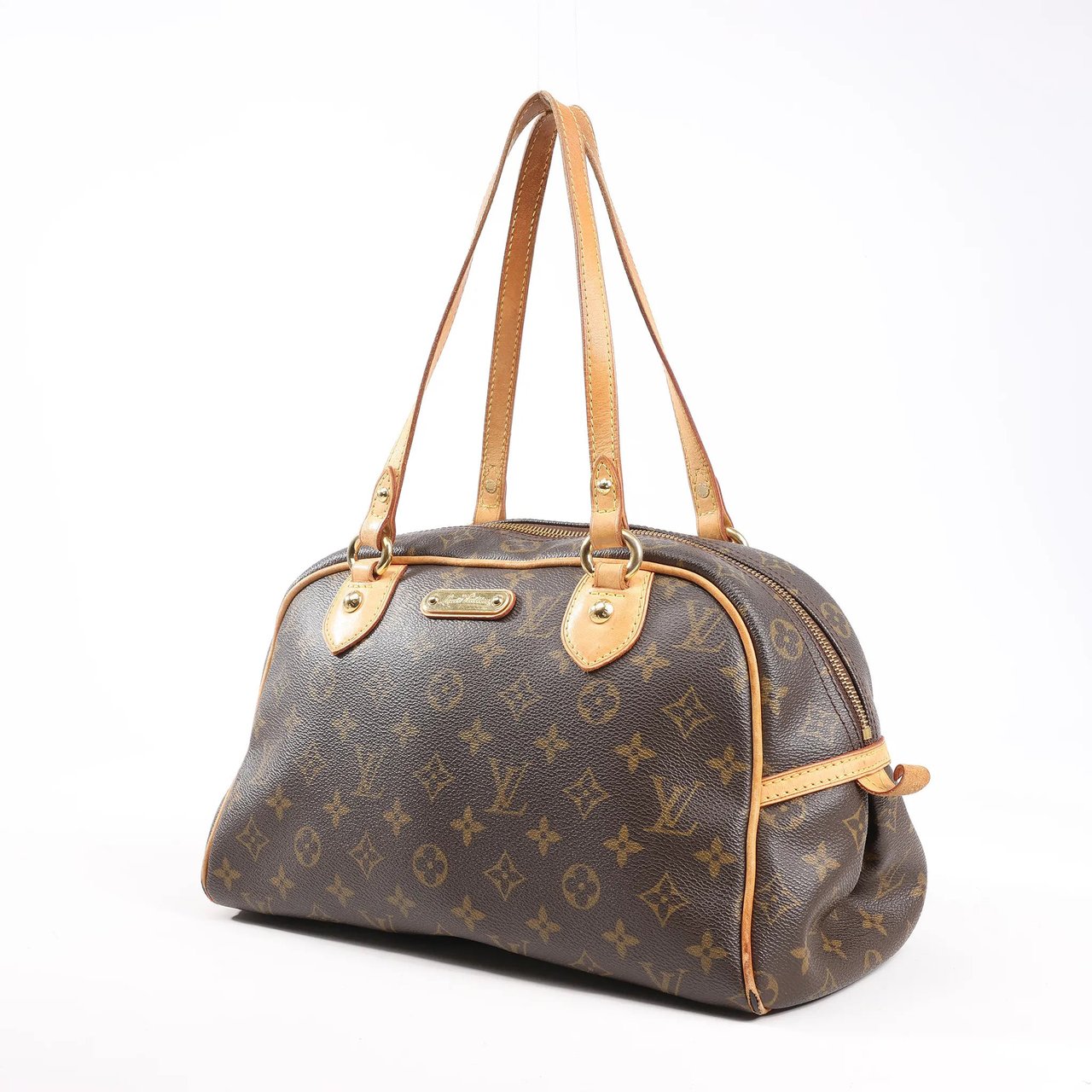 Louis Vuitton Louis Vuitton Monogram Canvas Montorgueil PM Shoulder Bag in Brown M95565 Bruin