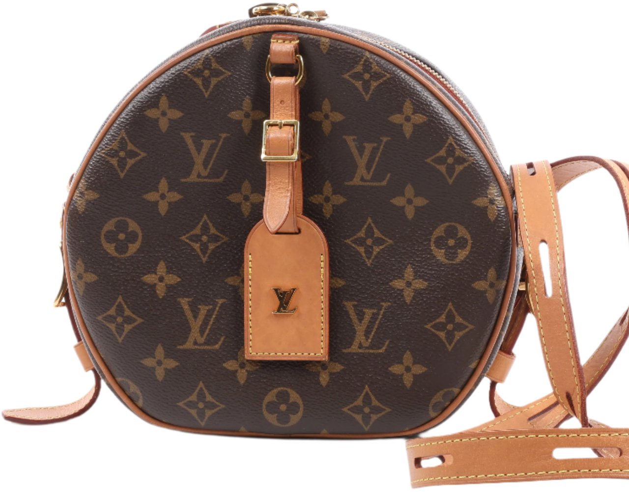 Louis Vuitton Louis Vuitton Boite Chapeau Souple MM Monogram Leather Sholder Bag M45647 Bruin
