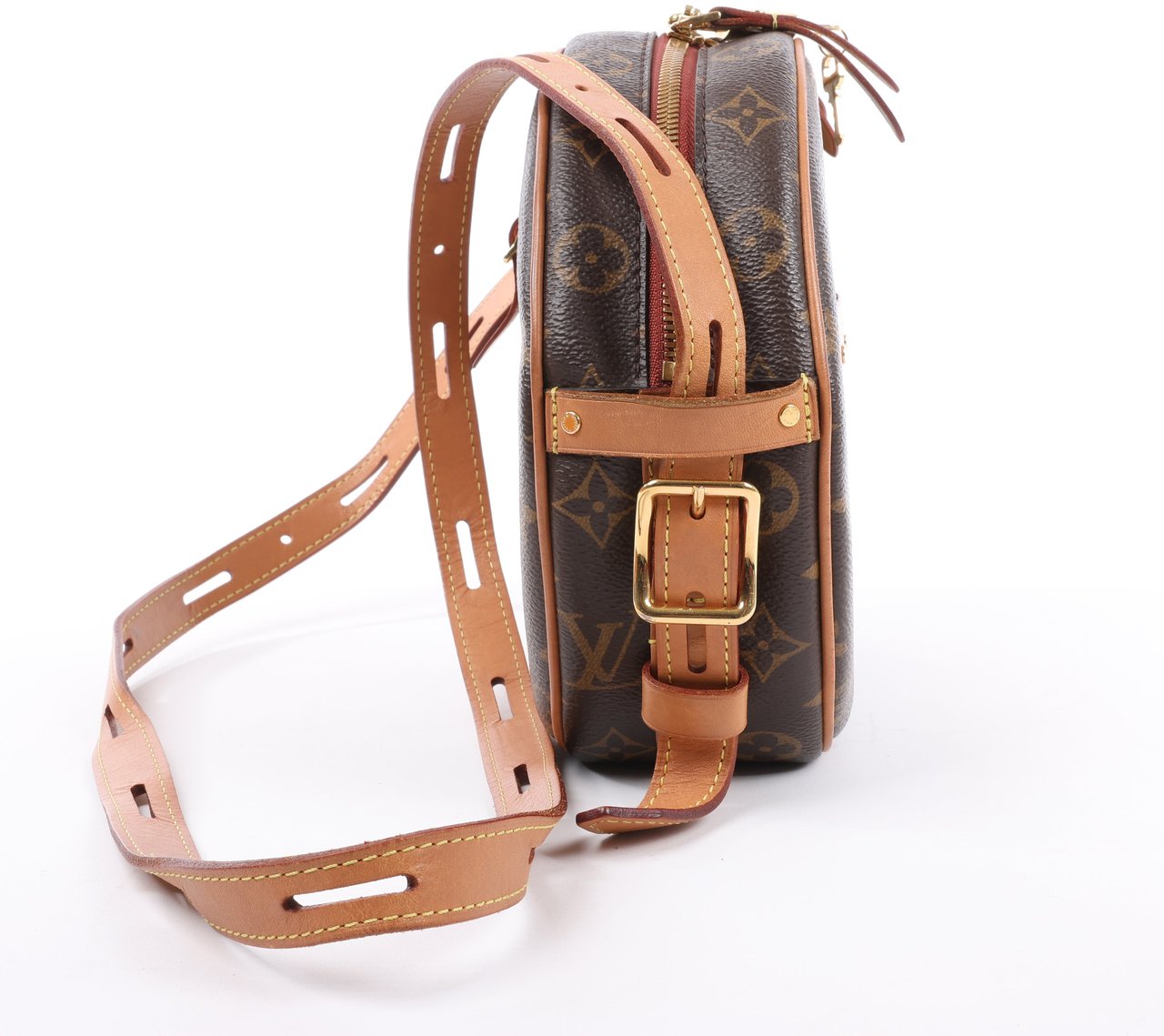 Louis Vuitton Louis Vuitton Boite Chapeau Souple MM Monogram Leather Sholder Bag M45647 Bruin