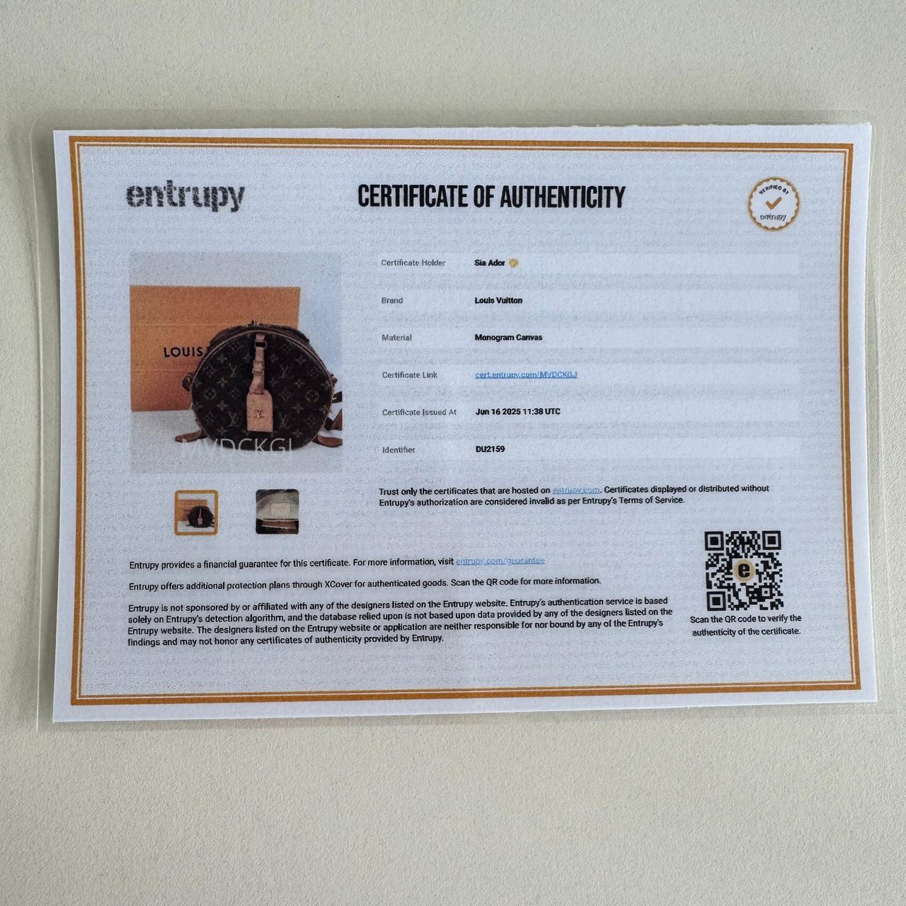 Louis Vuitton Louis Vuitton Boite Chapeau Souple MM Monogram Leather Sholder Bag M45647 Bruin