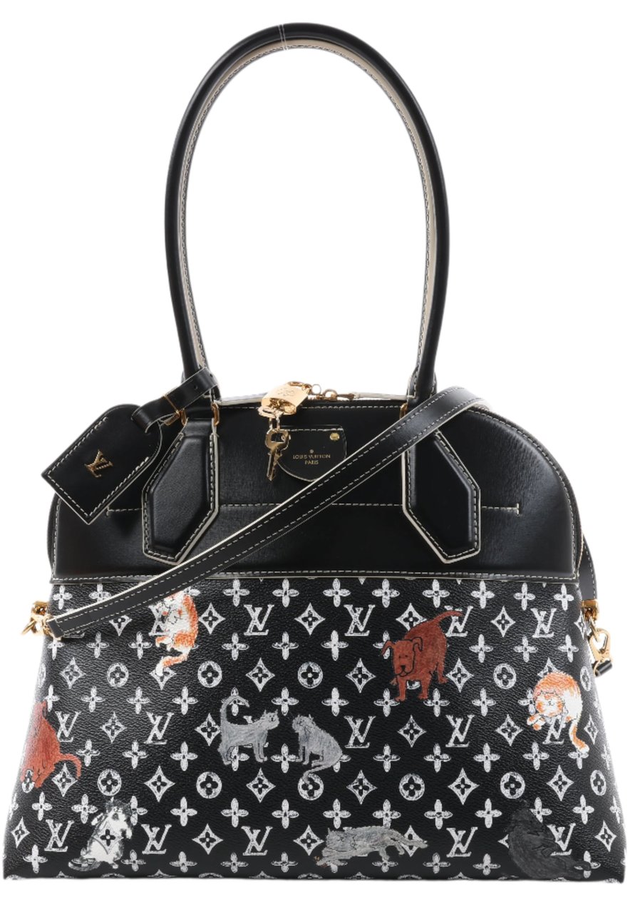 Louis Vuitton Louis Vuitton Catogram Alma Souple 2Way Shoulder Bag in Black M44403 Zwart