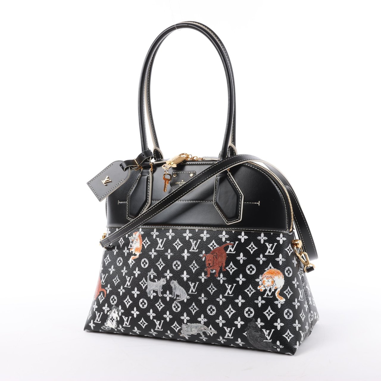 Louis Vuitton Louis Vuitton Catogram Alma Souple 2Way Shoulder Bag in Black M44403 Zwart