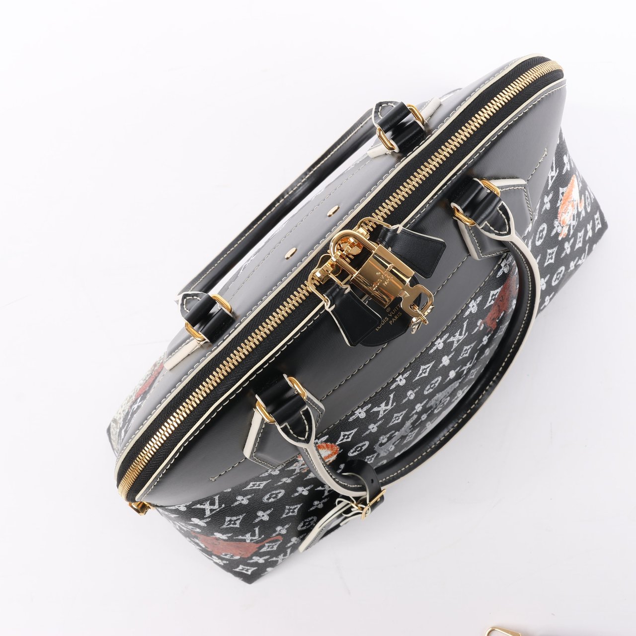 Louis Vuitton Louis Vuitton Catogram Alma Souple 2Way Shoulder Bag in Black M44403 Zwart