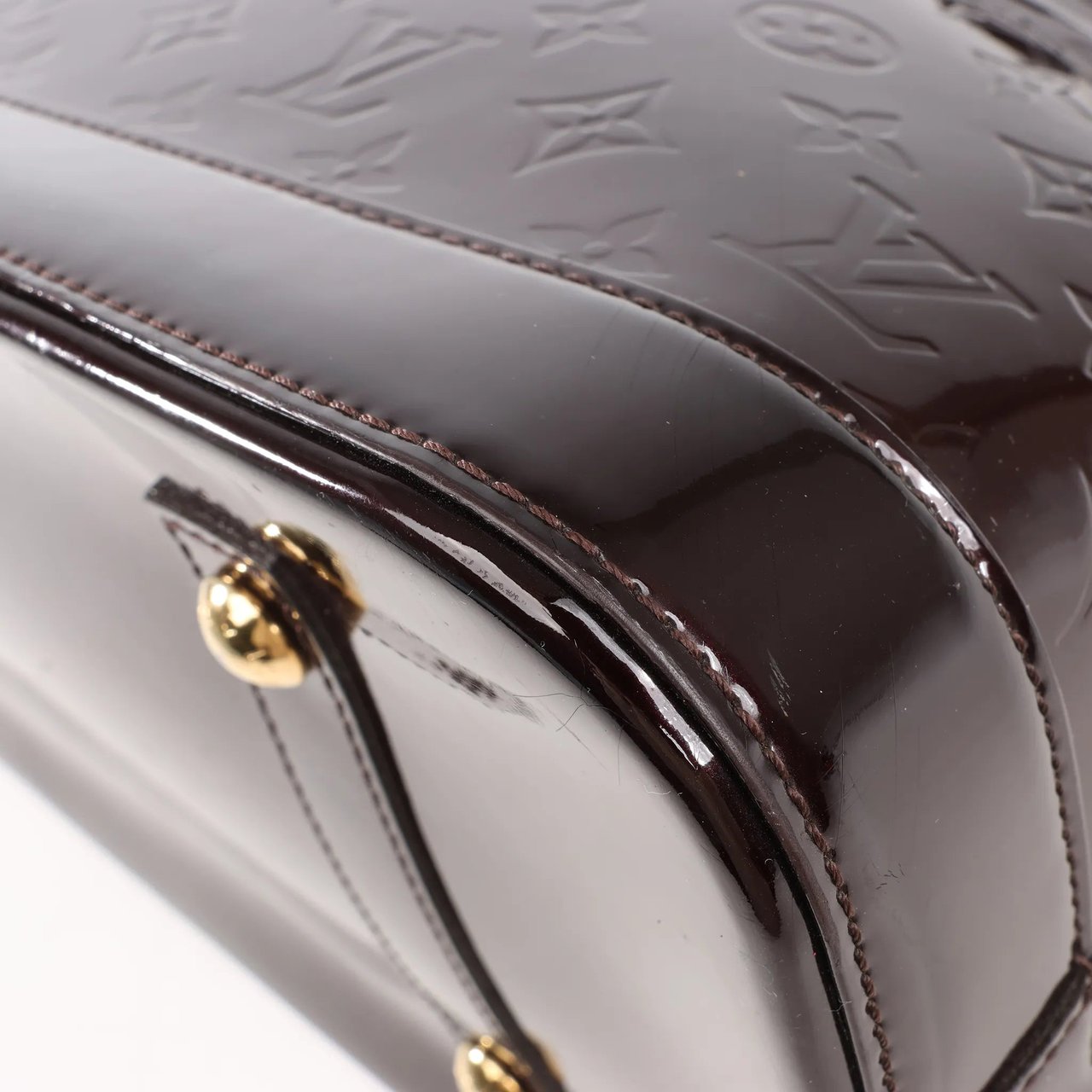 Louis Vuitton Louis Vuitton Vernis Alma GM Handbag in Amarante M93595 Maroon