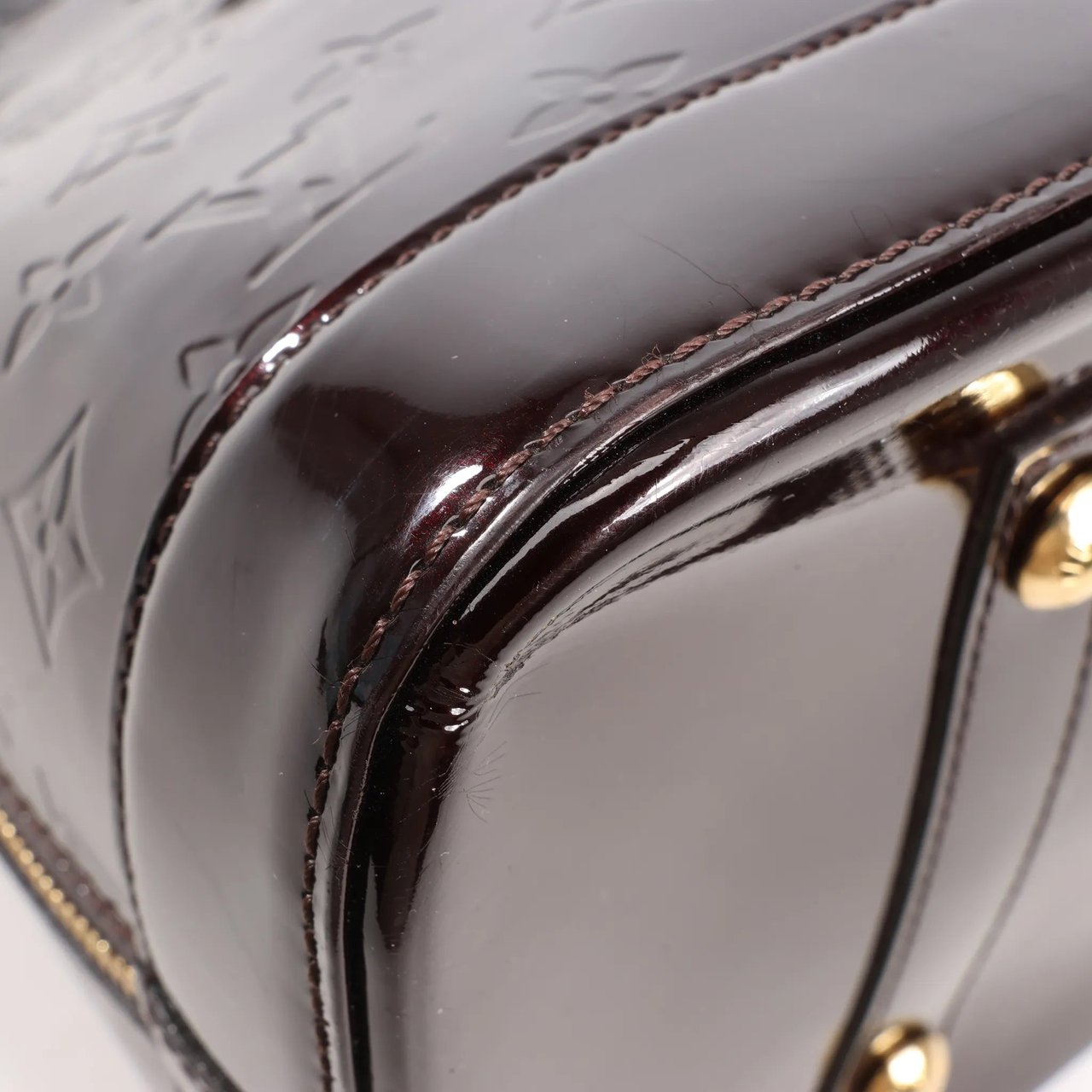 Louis Vuitton Louis Vuitton Vernis Alma GM Handbag in Amarante M93595 Maroon