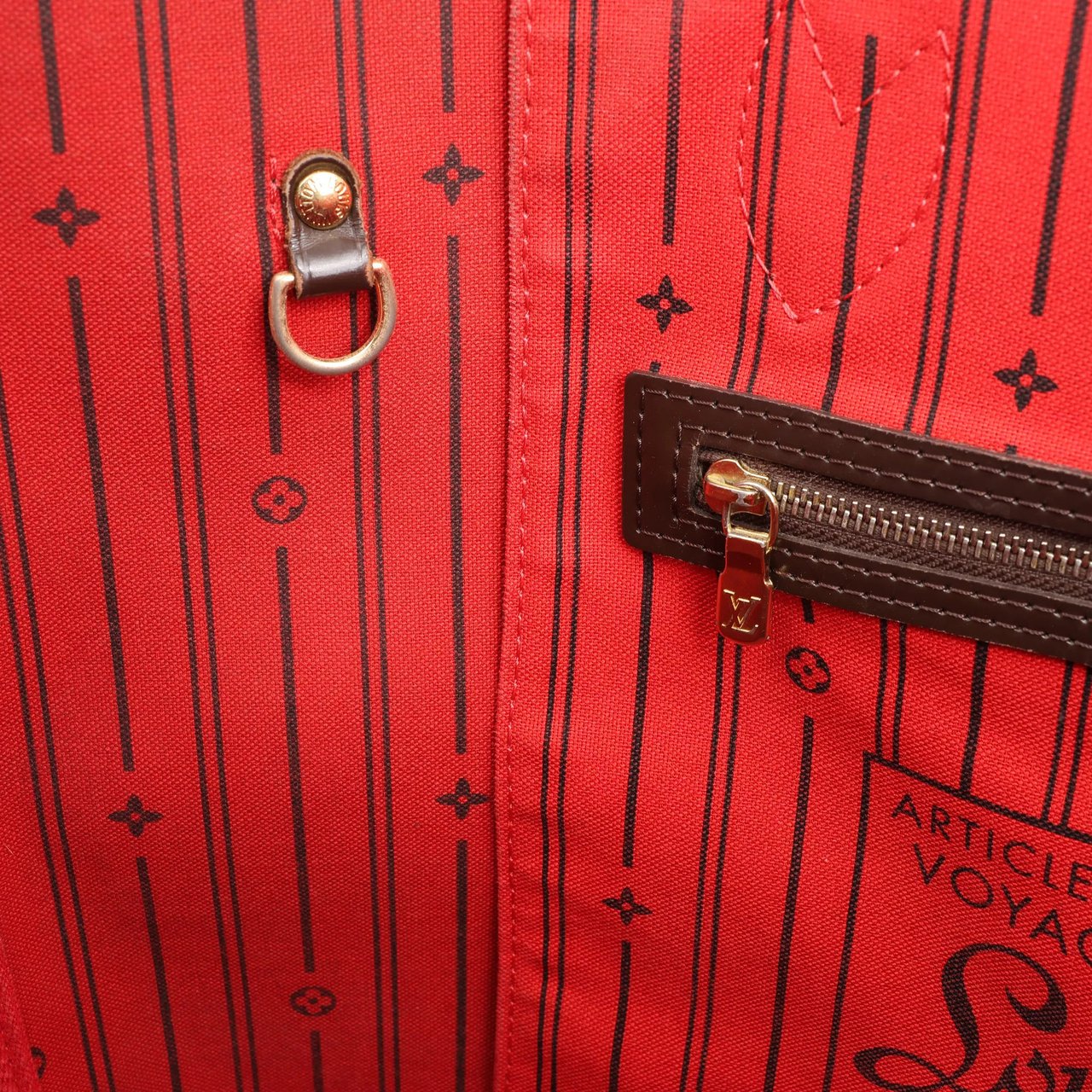 Louis Vuitton Louis Vuitton Damier Ebene Neverfull MM Shoulder Bag in Brown N51105 Bruin