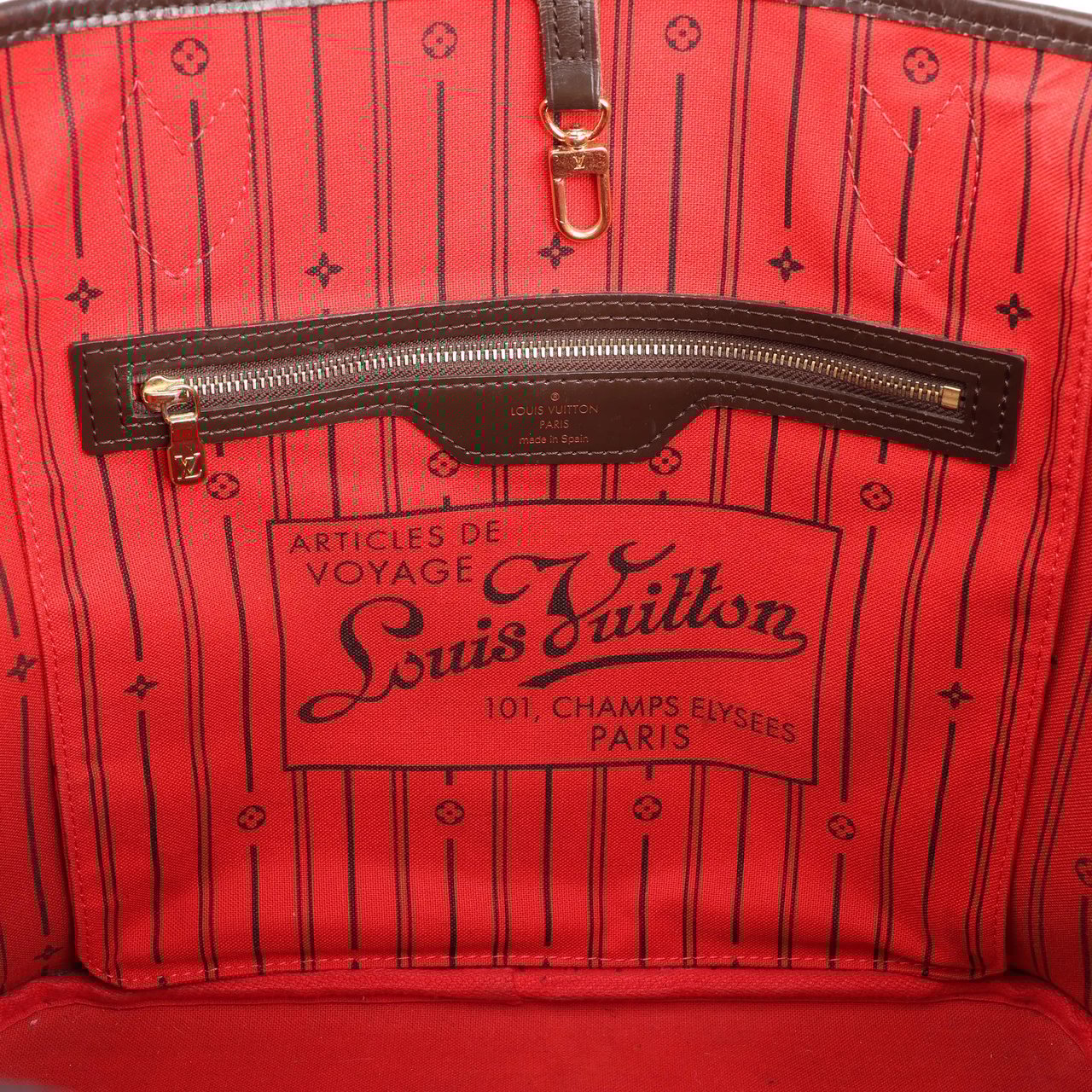 Louis Vuitton Louis Vuitton Damier Ebene Neverfull MM Shoulder Bag in Brown N51105 Bruin