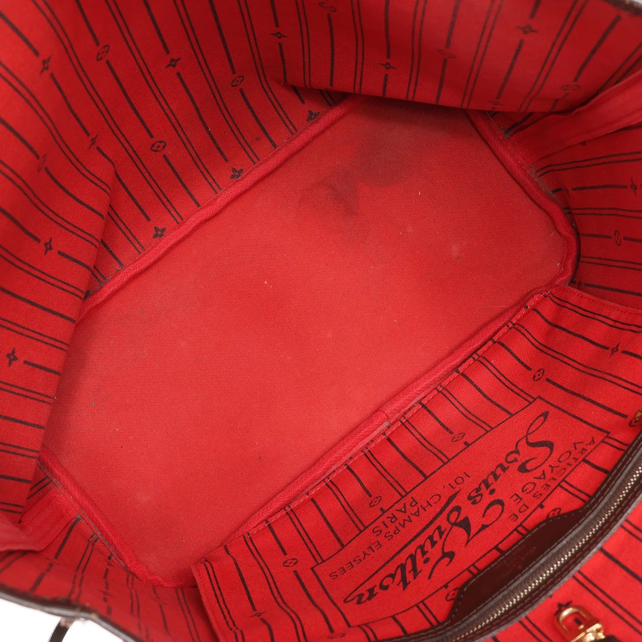 Louis Vuitton Louis Vuitton Damier Ebene Neverfull MM Shoulder Bag in Brown N51105 Bruin