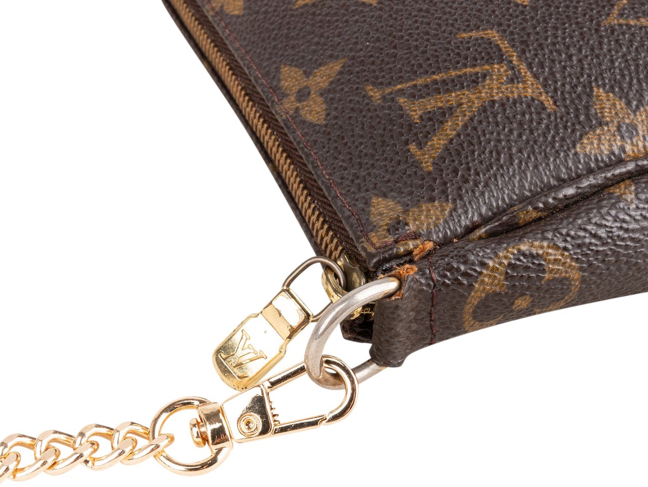 Louis Vuitton Louis Vuitton Canvas Monogram Pochette Accessoire Shoulder Bag Bruin