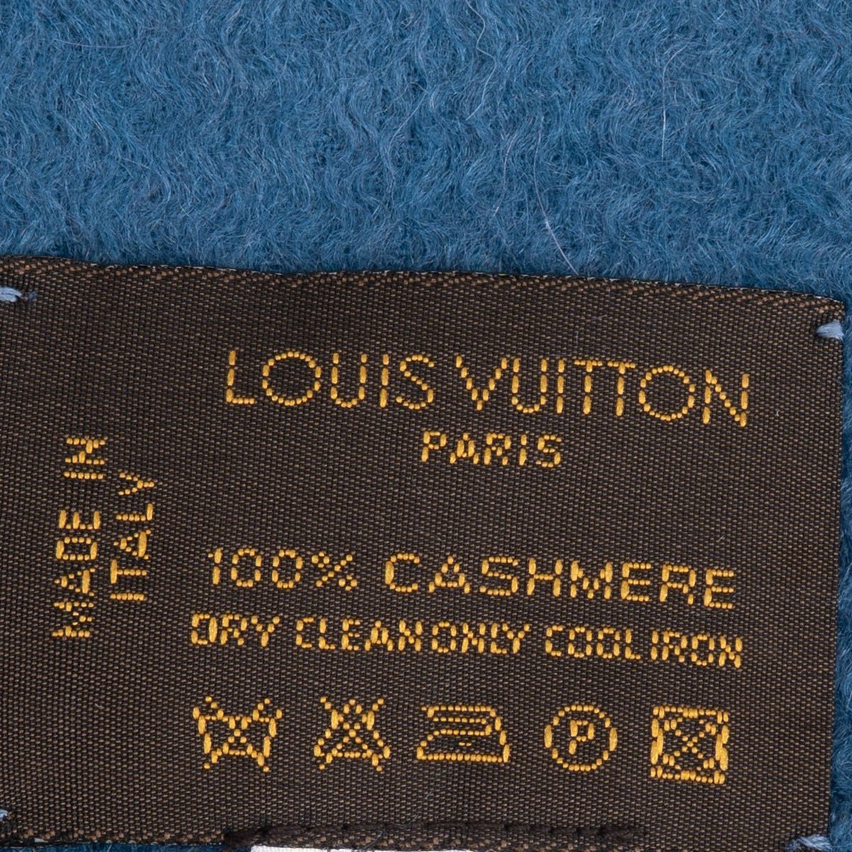Louis Vuitton Louis Vuitton Bleu Cashmere Jhelam Scarf Blauw