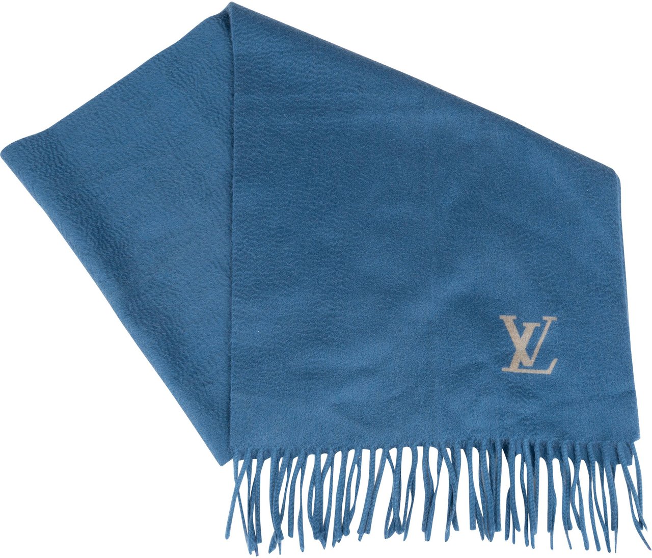 Louis Vuitton Louis Vuitton Bleu Cashmere Jhelam Scarf Blauw