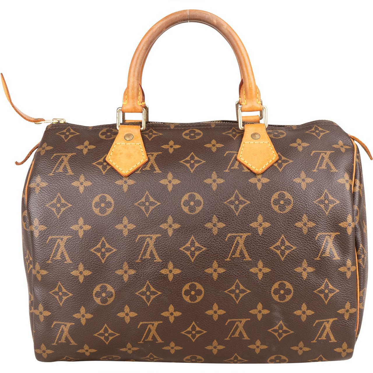 Louis Vuitton Louis Vuitton Canvas Monogram Speedy 30 Handbag Bruin