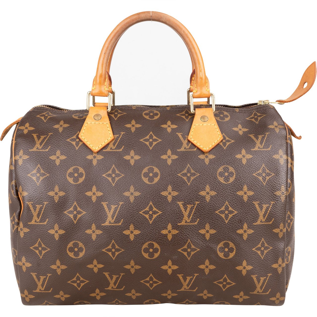 Louis Vuitton Louis Vuitton Canvas Monogram Speedy 30 Handbag Bruin