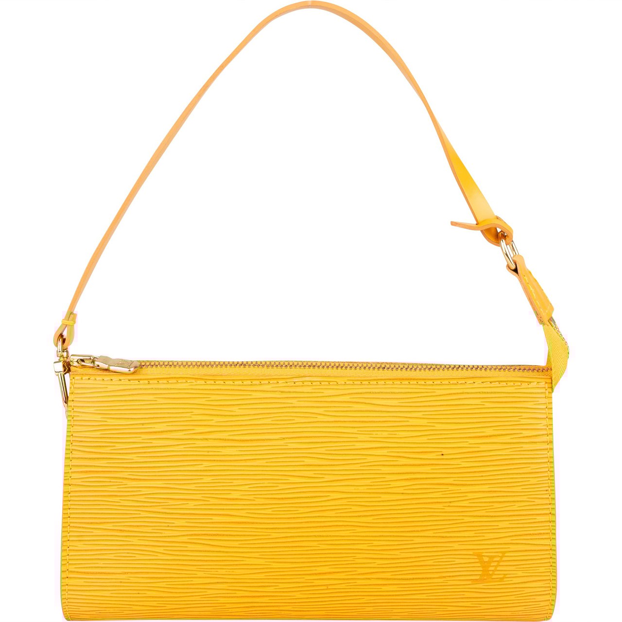 Louis Vuitton Louis Vuitton Yellow Epi Leather Pochette Accessoire Handbag Geel