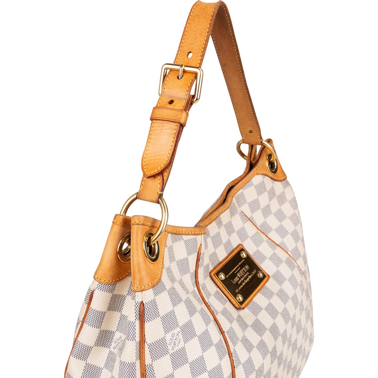 Louis Vuitton Louis Vuitton Damier Azur Monogram Galliera PM Handbag Beige