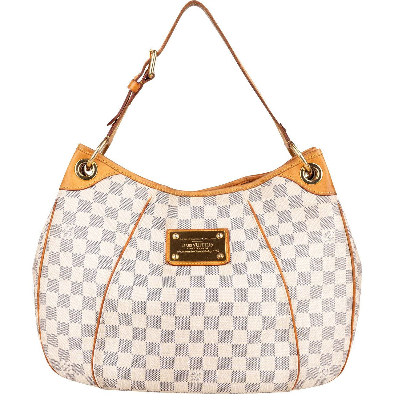 Louis Vuitton Louis Vuitton Damier Azur Monogram Galliera PM Handbag Beige