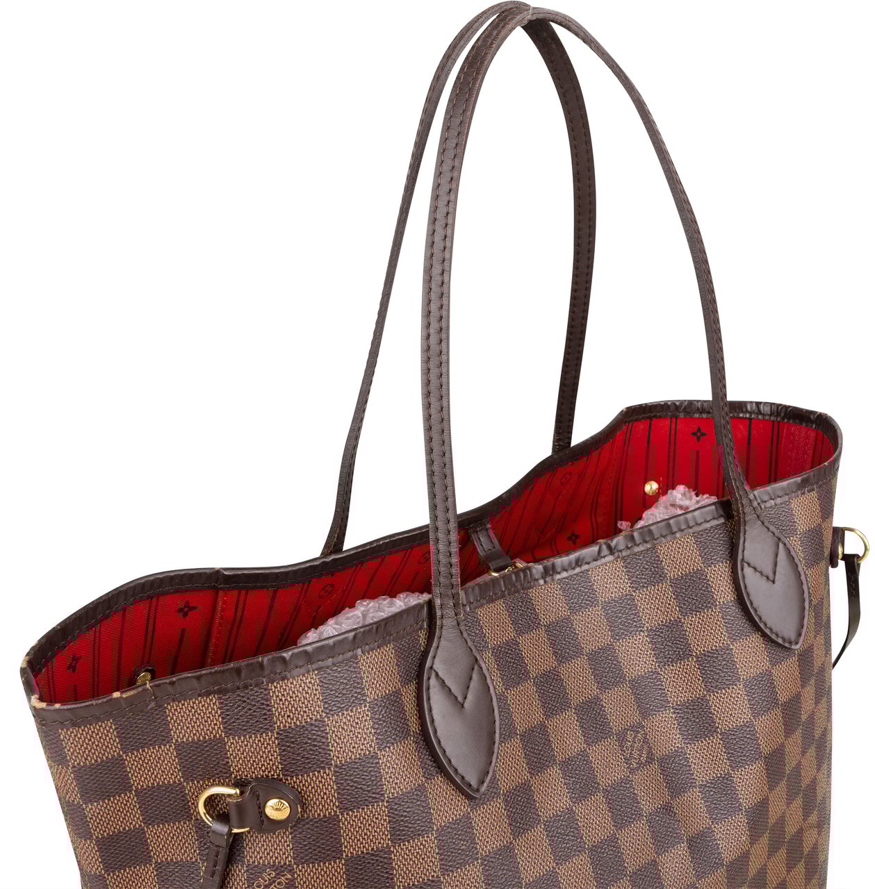 Louis Vuitton Louis Vuitton Damier Ebene Monogram Neverfull MM Shopper Handbag Bruin