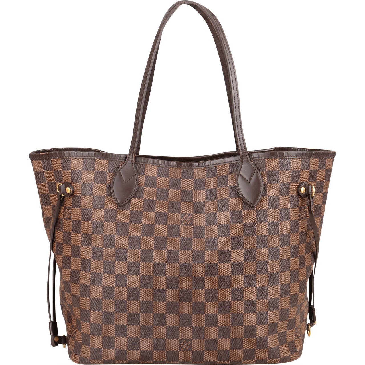 Louis Vuitton Louis Vuitton Damier Ebene Monogram Neverfull MM Shopper Handbag Bruin