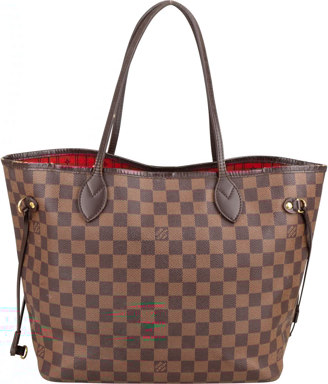 Louis Vuitton Louis Vuitton Damier Ebene Monogram Neverfull MM Shopper Handbag Bruin