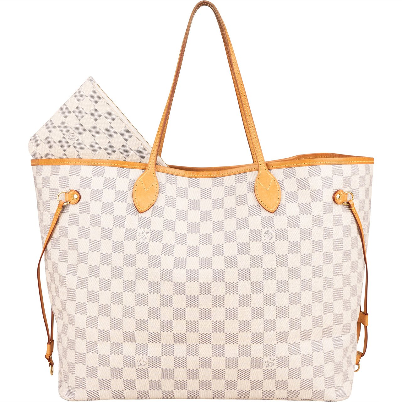Louis Vuitton Louis Vuitton Damier Azur Monogram Neverfull GM Shopper Handbag Beige