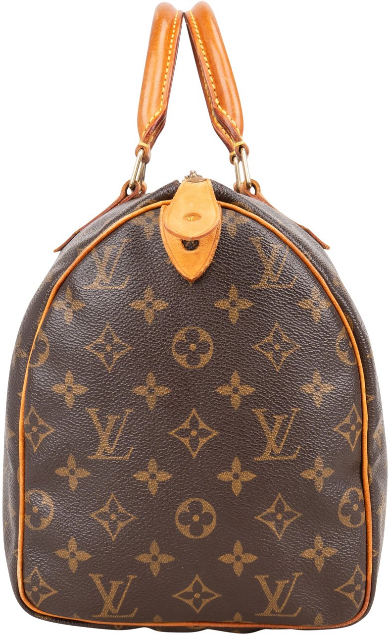 Louis Vuitton Louis Vuitton Canvas Monogram Speedy 30 Handbag Bruin