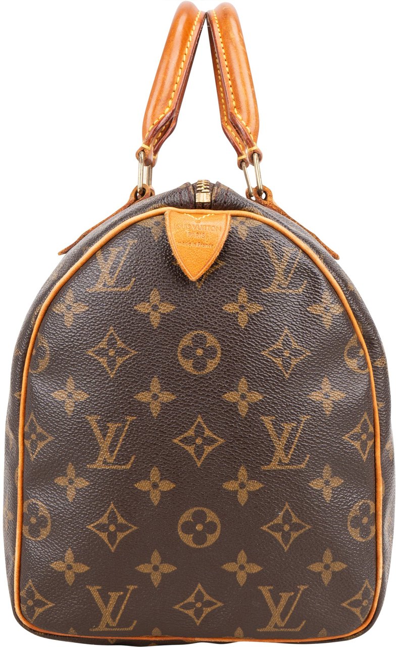 Louis Vuitton Louis Vuitton Canvas Monogram Speedy 30 Handbag Bruin