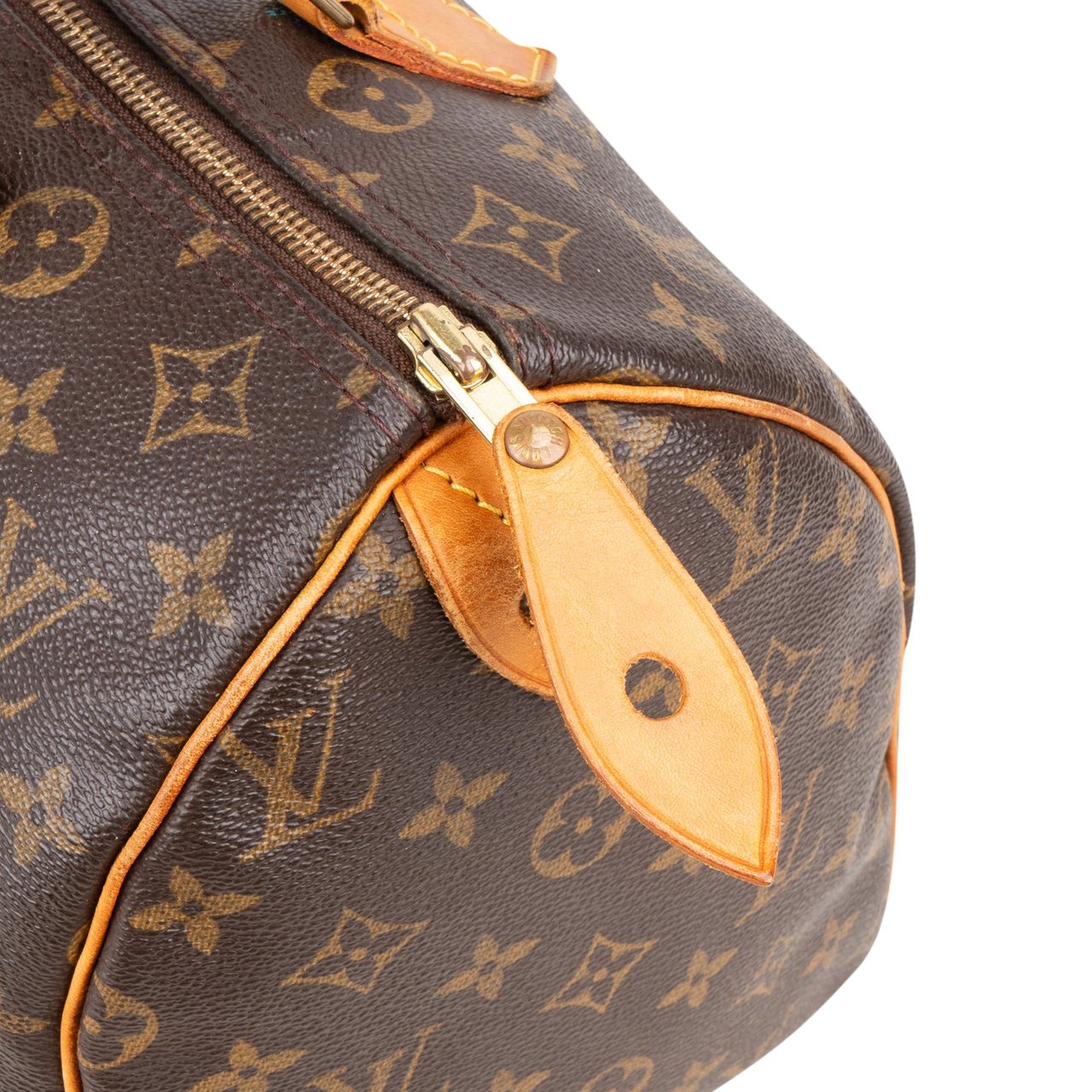 Louis Vuitton Louis Vuitton Canvas Monogram Speedy 30 Handbag Bruin