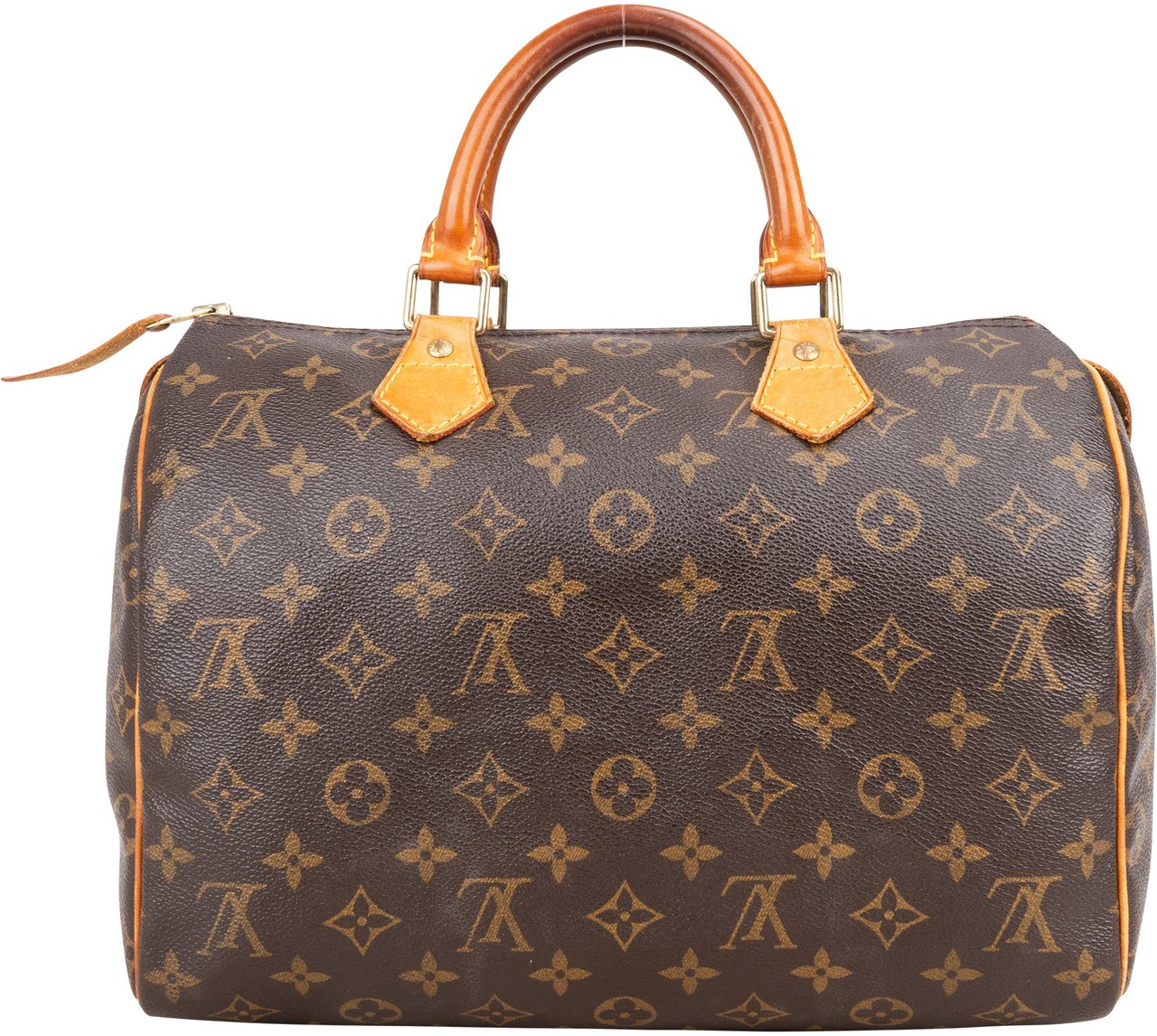Louis Vuitton Louis Vuitton Canvas Monogram Speedy 30 Handbag Bruin