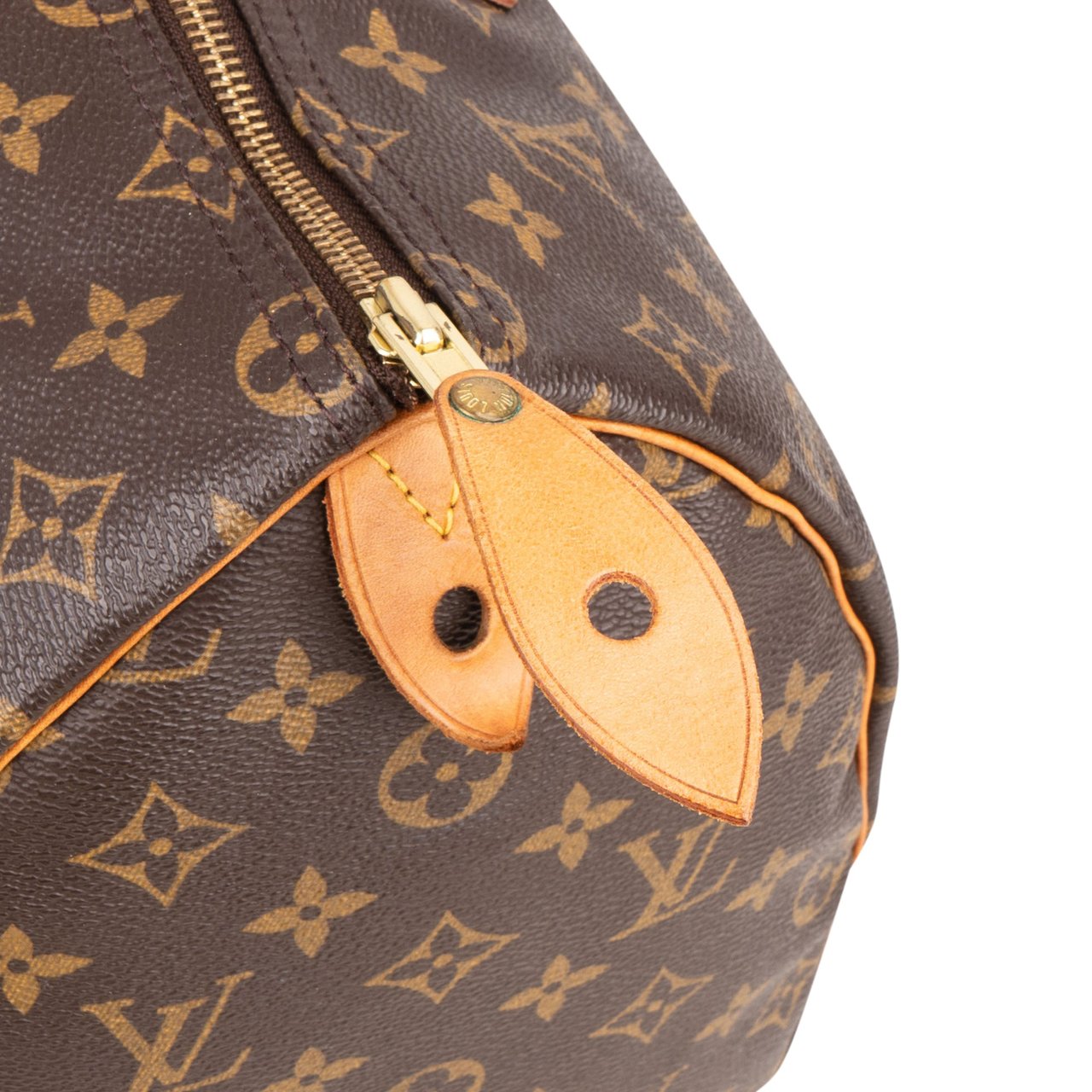 Louis Vuitton Louis Vuitton Canvas Monogram Speedy 35 Handbag Bruin