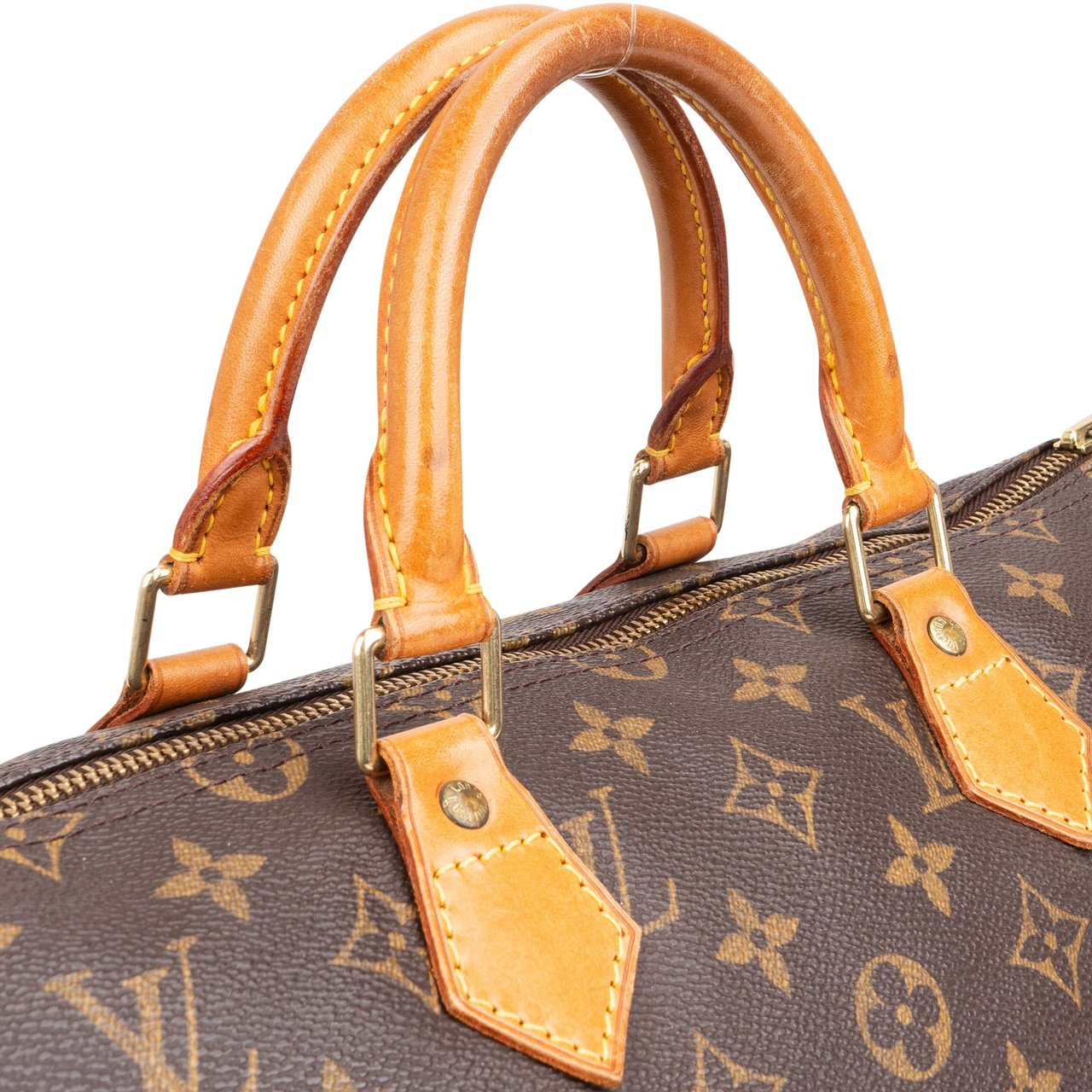 Louis Vuitton Louis Vuitton Canvas Monogram Speedy 35 Handbag Bruin